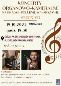 Plakat koncertu kameralnego na pradze południe warszawa 2025